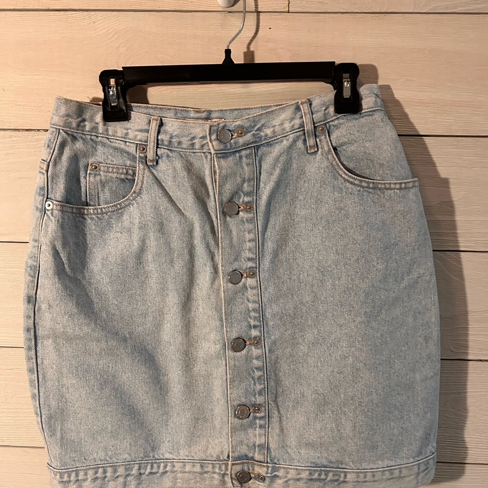 Guess Light Blue Denim Pencil Skirt